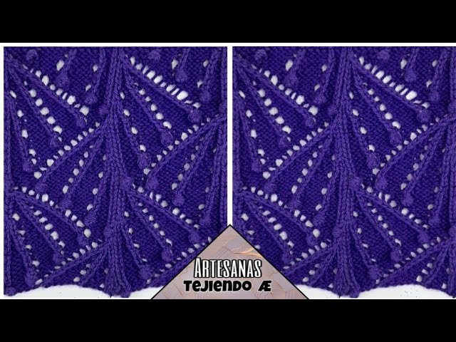 #52 - Punto patas de rana tejido a dos agujas o palitos - Estefany