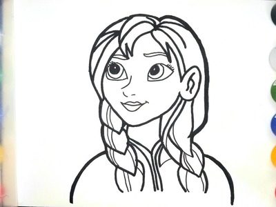 Como dibujar a anna de frozen facil - dibujos de princesas- dibujos faciles
