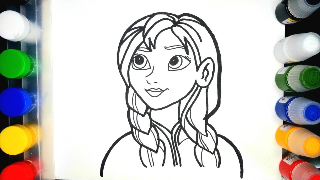 Como dibujar a anna de frozen facil - dibujos de princesas- dibujos faciles