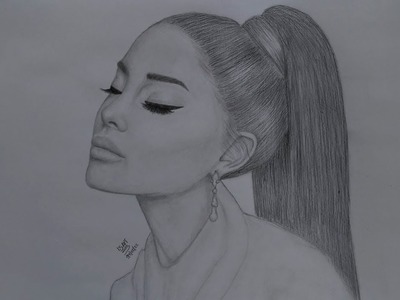 Como DIBUJAR a ARIANA GRANDE - Dibujo realista a lapiz paso a paso