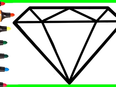 Cómo Dibujar Un Diamante Paso A Paso. Dibujo Fácil De Diamante