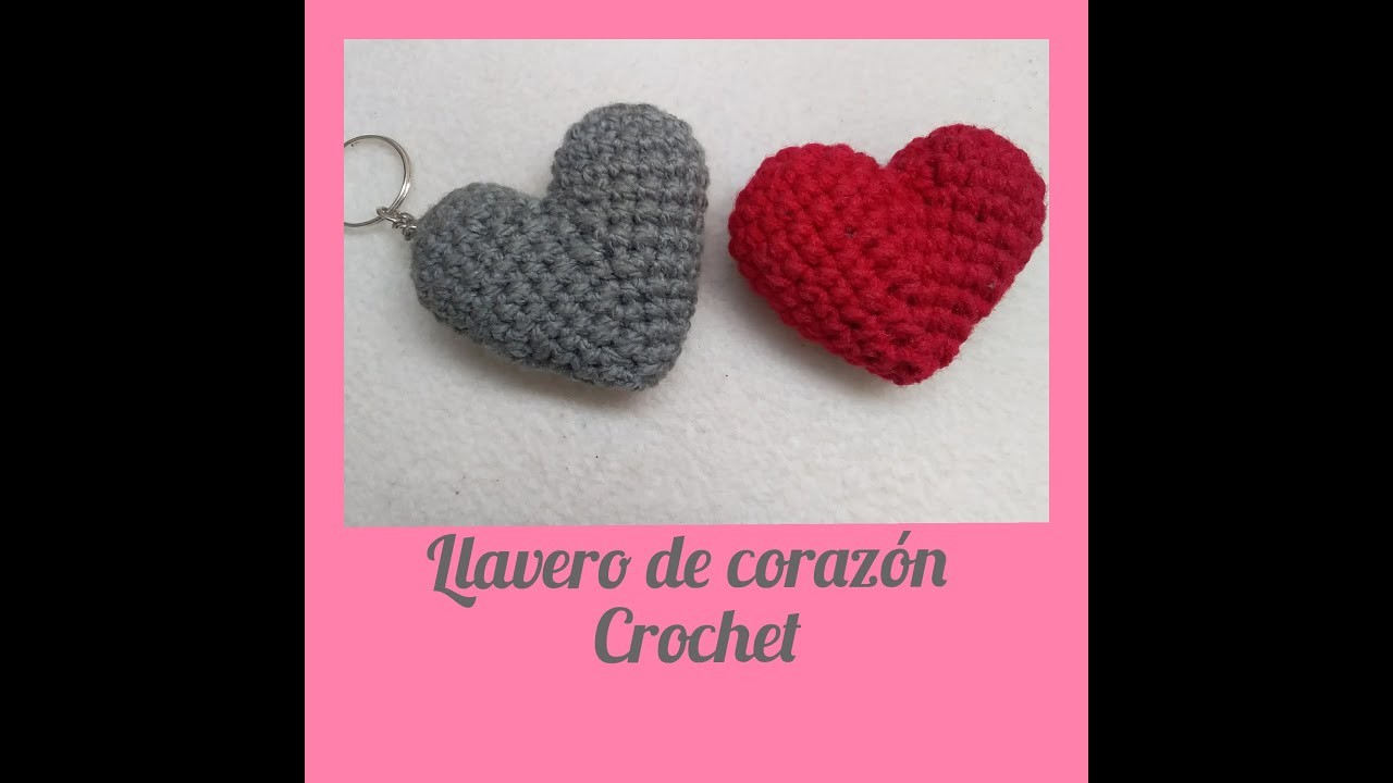 Llavero de corazón. crochet