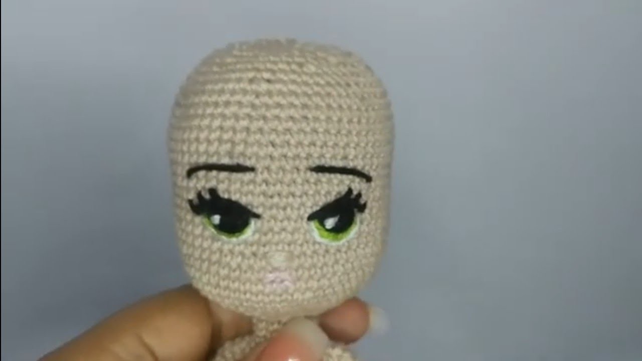 Bordado de ojos modelo Mia.Amigurumis.Taller de bordado de ojos