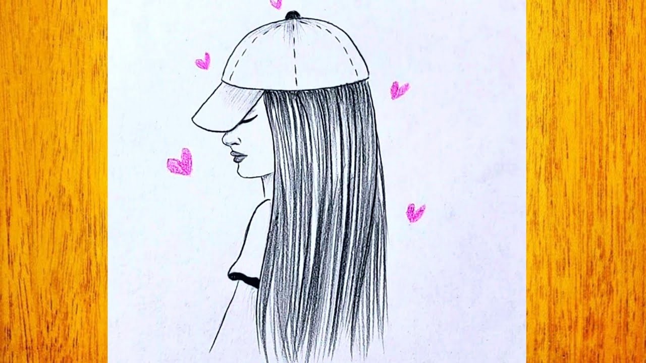 Cómo dibujar una chica con gorra. Técnicas simples de dibujo a lápiz. Dibujos para niñas