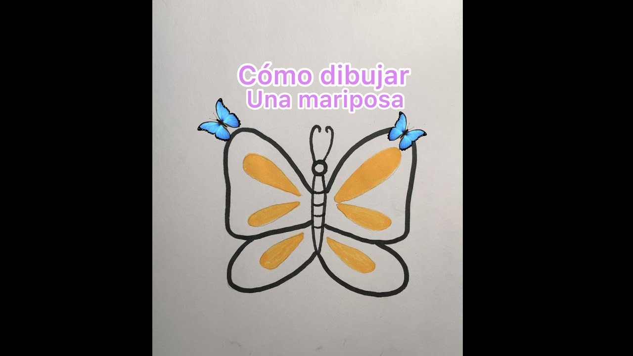 Cómo dibujar una mariposa muy fácil
