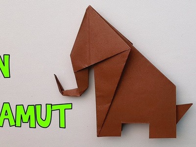 Como hacer un mamut de papel fácil, origami papiroflexia  | mi denali