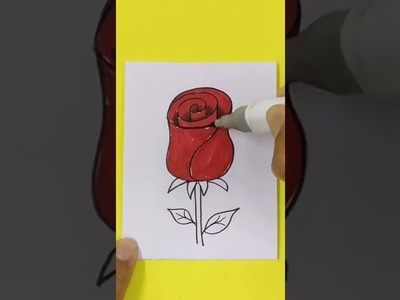 ???? Dibujos Faciles ✅ Como Dibujar una Rosa Roja Abierta ⭐ Easy Art