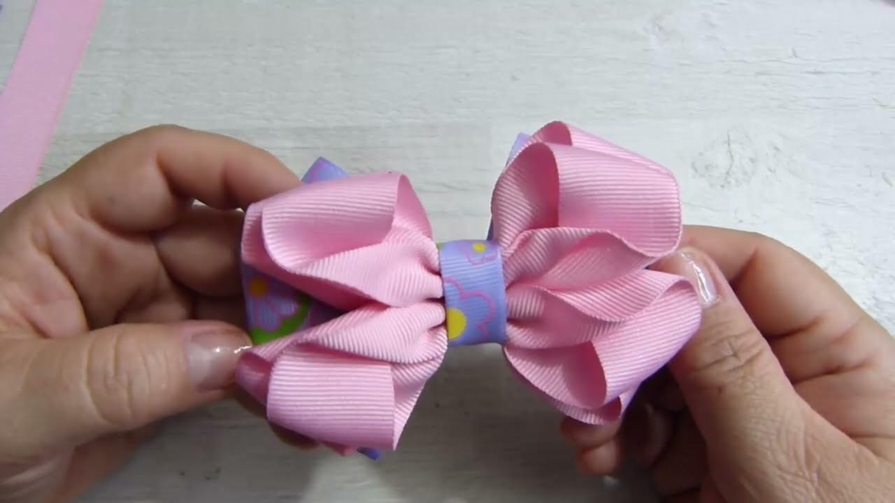 Moño Manualidades. Como Hacer MOÑOS  de cinta súper Lindos Fáciles.diy.tutorial  #1539