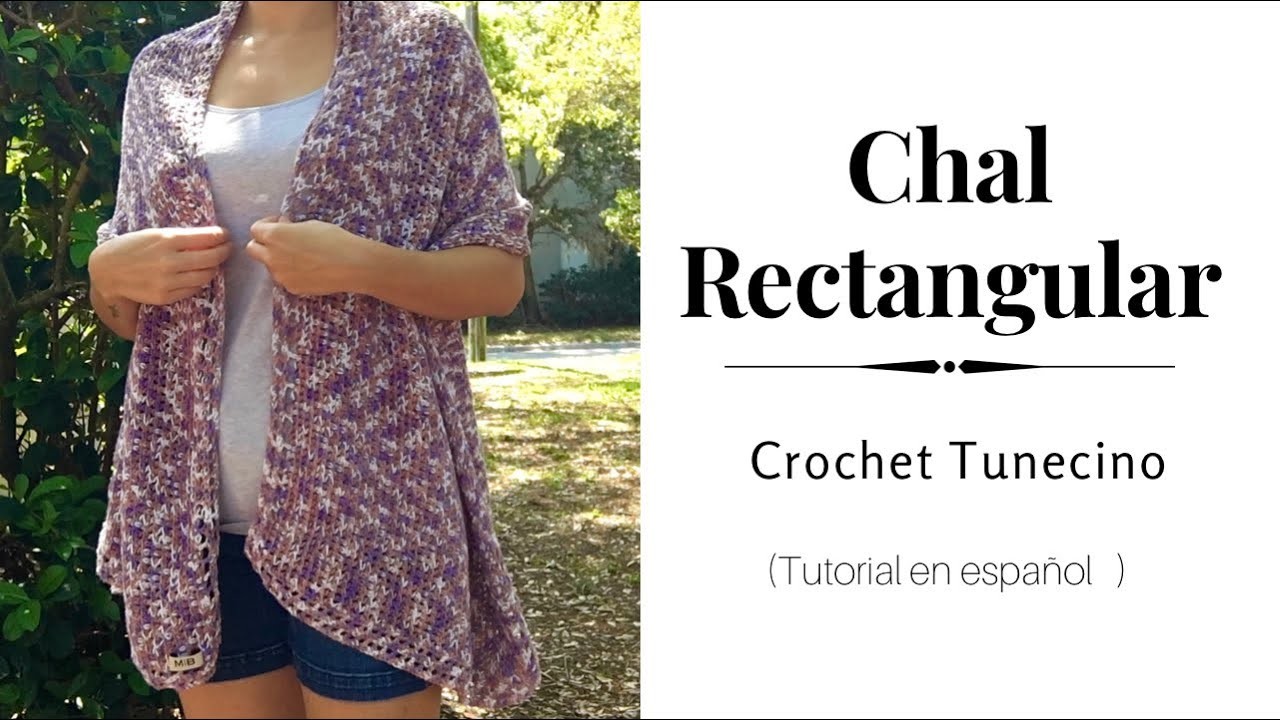 Chal Rectangular, Crochet Tunecino