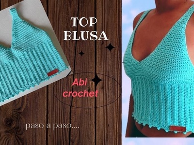HALTER TOP. CROP TOP |Tejido a Crochet????