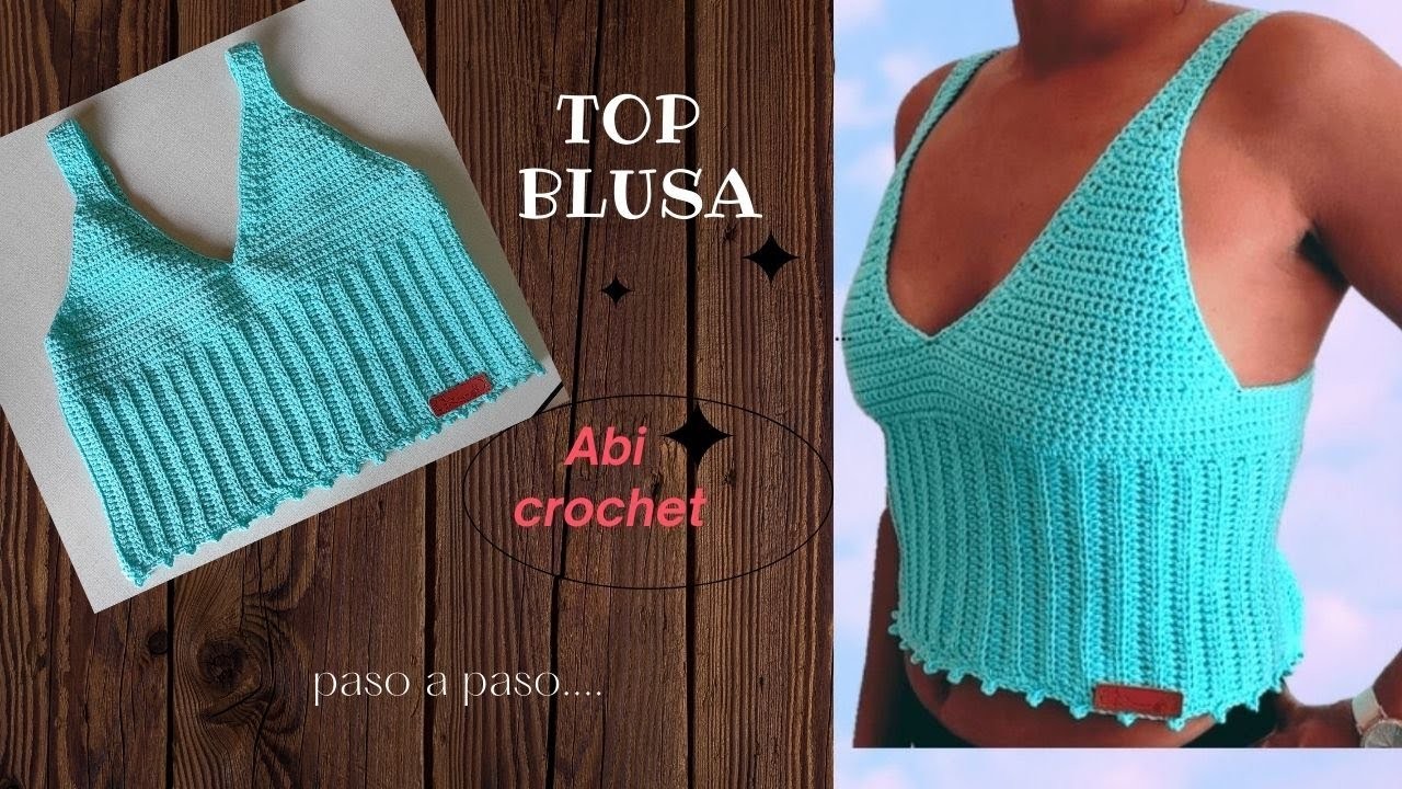 HALTER TOP. CROP TOP |Tejido a Crochet????