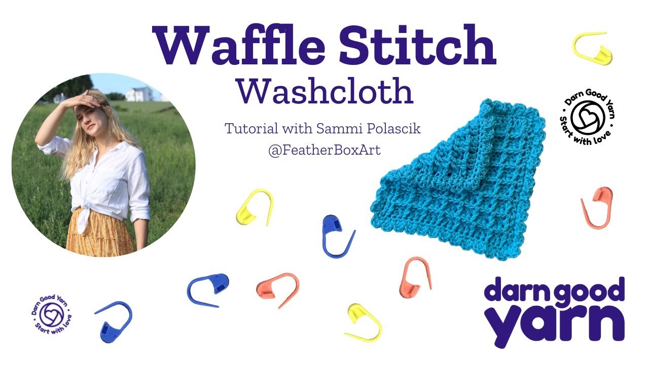 Waffle Stitch - Easy Washcloth Tutorial
