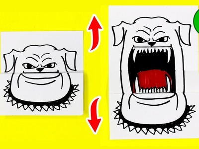 ???? Dibujo SORPRESA - Como Dibujar un PERRO Animado ABREBOCAS - Perro con dientes - Easy Art