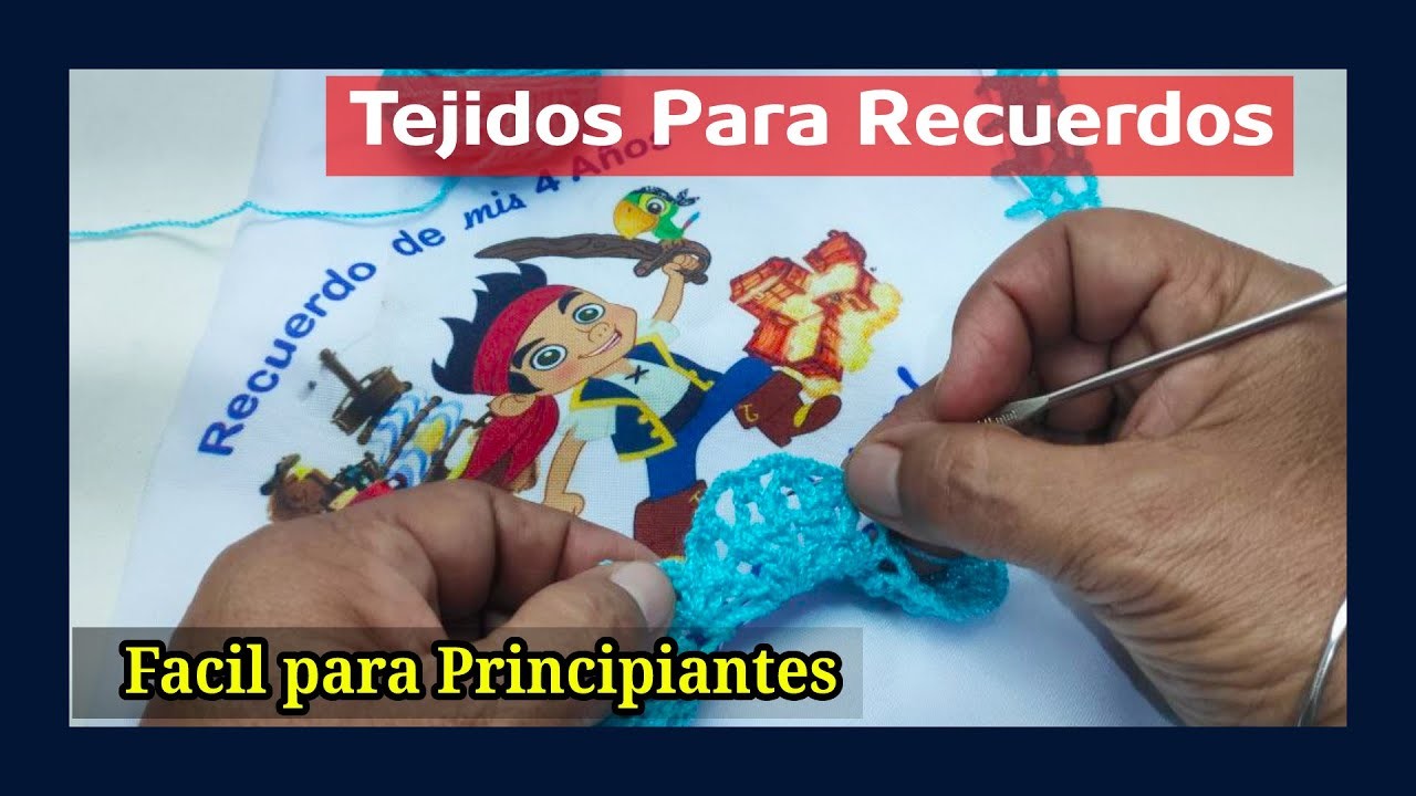 ORILLA FACIL PARA RECUERDO DE FIESTA INFANTIL. ORILLA RAPIDA PRINCIPIANTES. TEJIDOS SENCILLOS