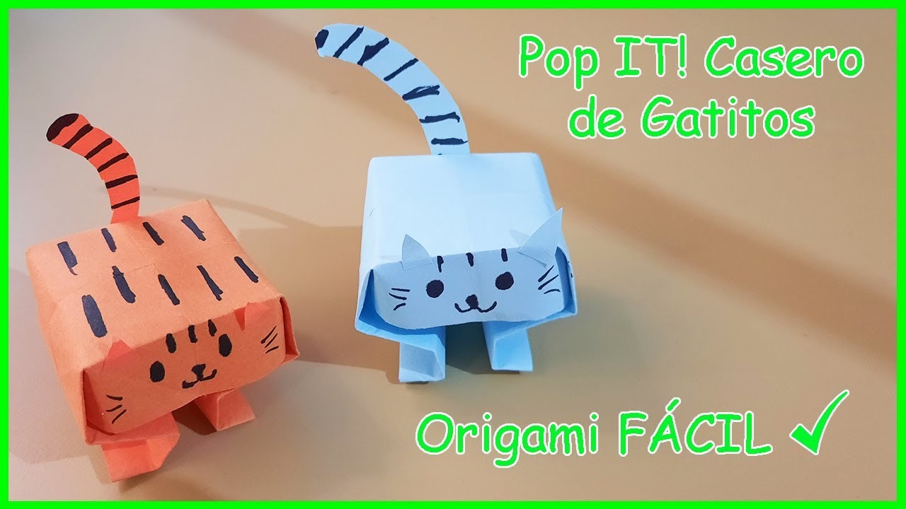 Pop IT! de gato CASERO✅ Origami FÁCIL????
