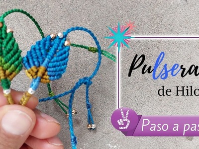 *Pulsera de hilo fácil |DIY Macrame✨ Paso a paso ◕ Tutorial dije