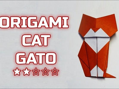 Como hacer un gato de papel  - Origami tutorial 2022 dificultad fácil