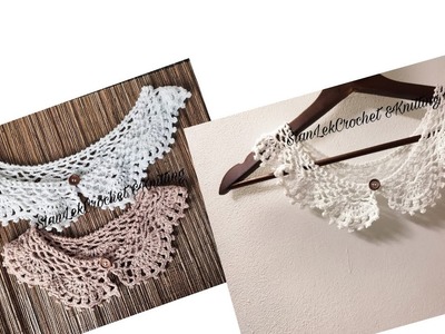 Collarချည်ထိုးနည်း #CollarCrochet #crochettutorial #collar #SianLekCrochet