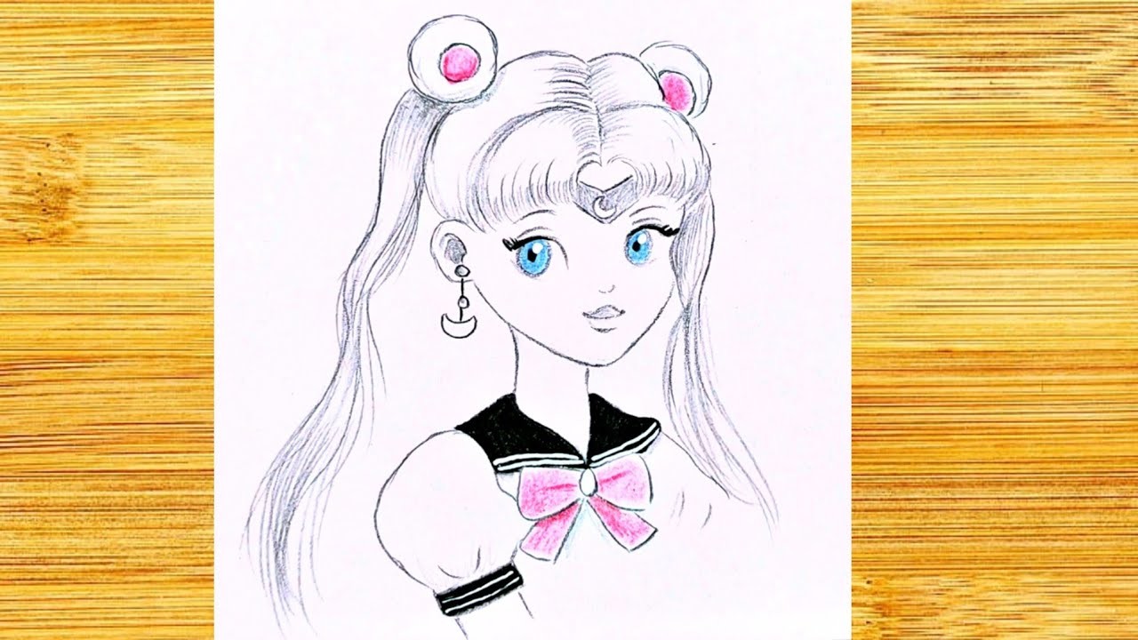 Como dibujar una chica Animé. El animé más bonito paso a paso.Sailor moon dibujos
