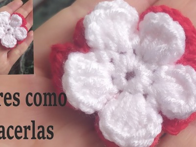 [flores a crochet] aprende a hacer flores fáciles, pasó a paso.