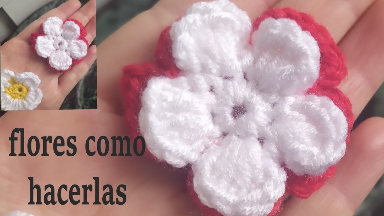 [flores a crochet] aprende a hacer flores fáciles, pasó a paso.