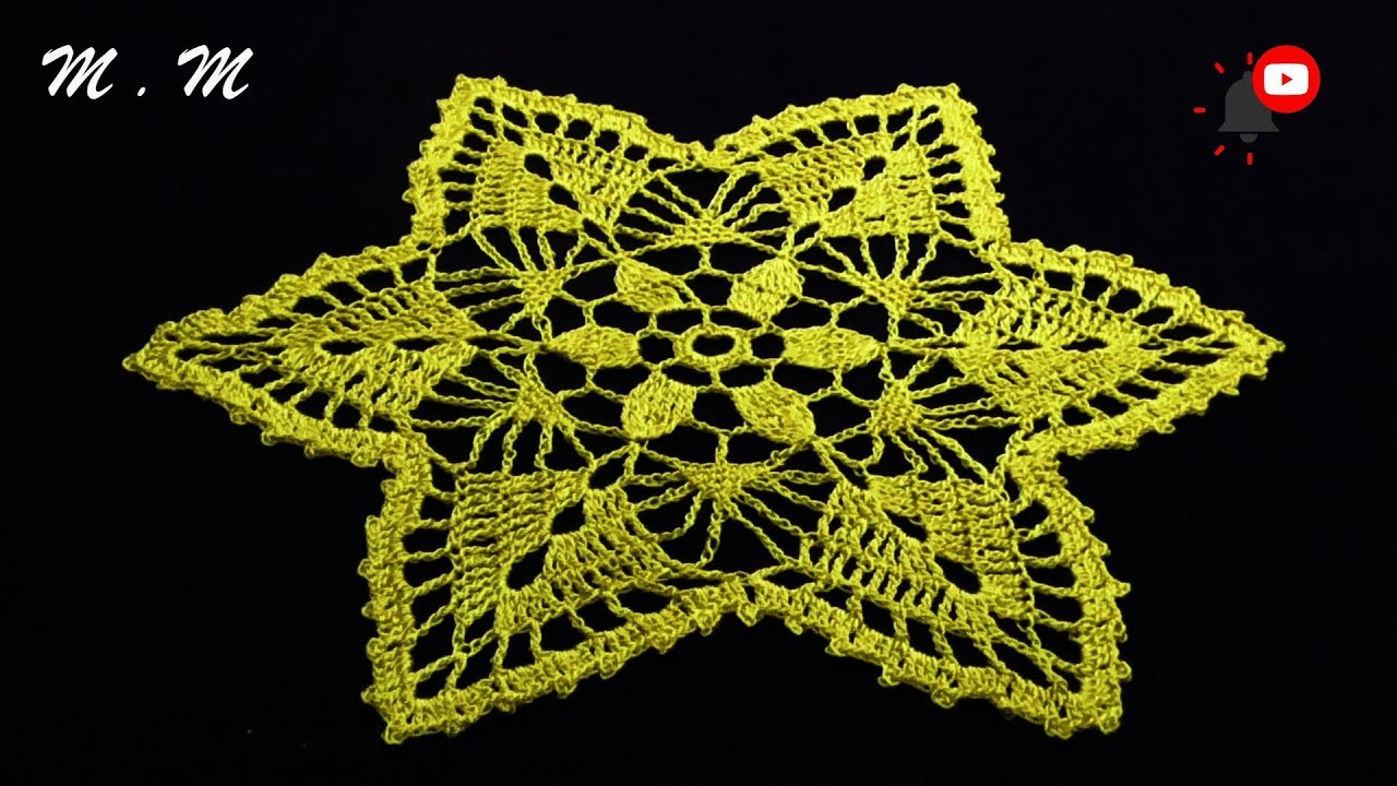 TAPETE  ESTRELLA TEJIDO A CROCHET PASO A PASO | MANUALIDADES MARTINA