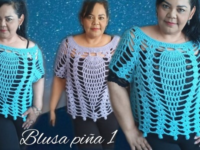 Como hacer Blusa Piña ????a crochet norma parte 1 #crochet #tejidos