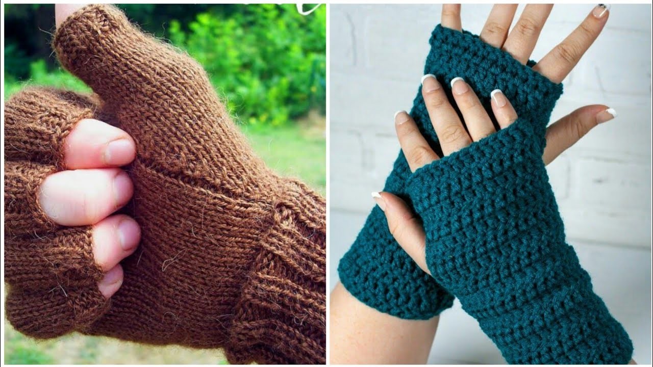 Ideas fantásticas para damas de patrones de guantes sin dedos de ganchillo