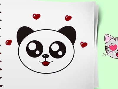 Cómo dibujar un lindo panda fácil y rápido
