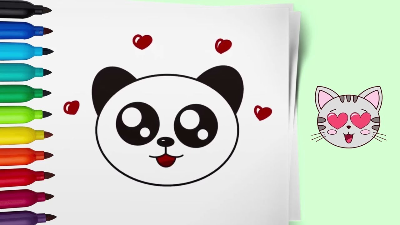 Cómo dibujar un lindo panda fácil y rápido