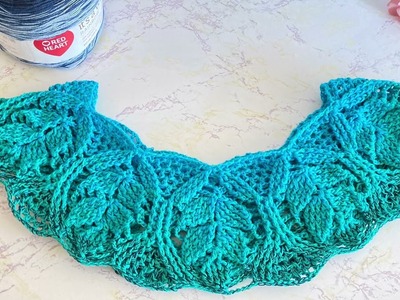 BLUSA HOJAS EN RELIEVE ( 1ra Parte ) Como Tejer Canesú   #crochet
