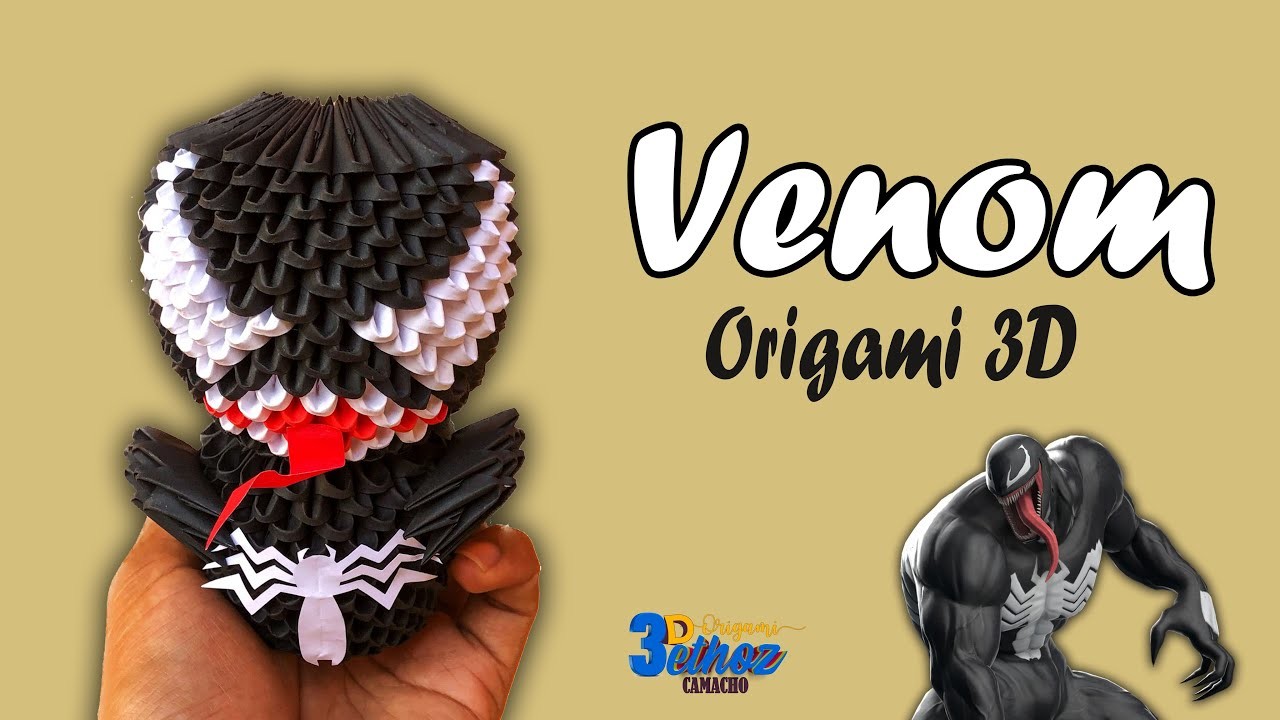 Cómo Hacer a Venom en Origami 3D - Bethoz Camacho