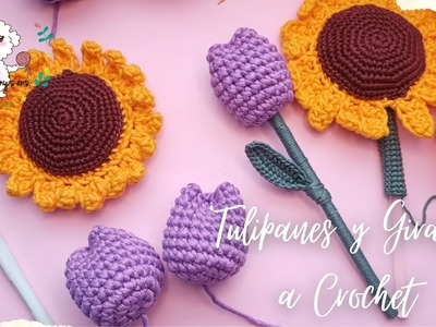 Tulipanes Sencillos a Crochet ???? | Girasoles y Tulipanes a crochet parte 1 | Tejidos Penny's ens.