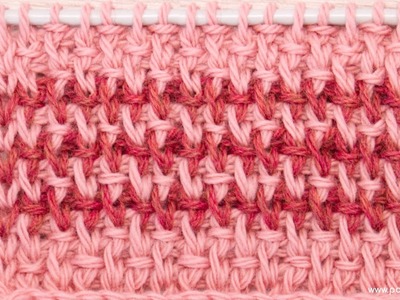 Tutorial Punto Tunecino Raíz Bicolor de Crochet Tunecino | Punto para mantas, bufandas, jerséis. 