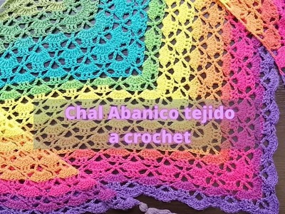 Chal Abanico tejido a crochet