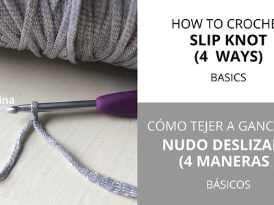 Cómo hacer el nudo deslizado  (ganchillo) | How to make a slip knot (crochet)