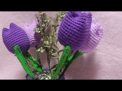 Como hacer un tulipán a crochet fácil