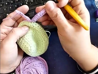 Inicio de peluca muñeca Unicornio