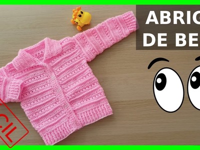 Abrigo en crochet o ganchillo para bebés niñas y niños