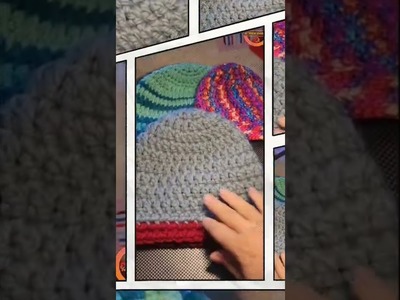 ????GORROS CROCHET. Trabajando bordes con puntos bajos #crochet #shorts #knitting