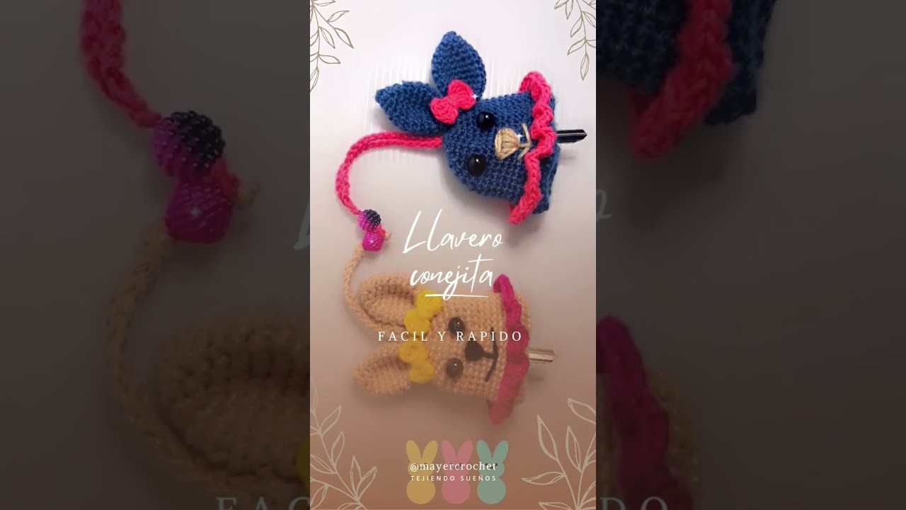 Llavero a crochet _llavero amigurumi _ conejita a crochet #crochet #llaveros  #coneja #amigurumi