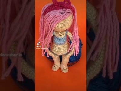 Muñequita embarazada #mispastelitos #creacionesberita #shorts #crochet #muñecas #juguete