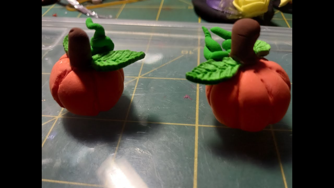 CALABAZAS PARA HALLOWEEN HECHAS CON PASTA FLEXIBLE SIN MOLDES