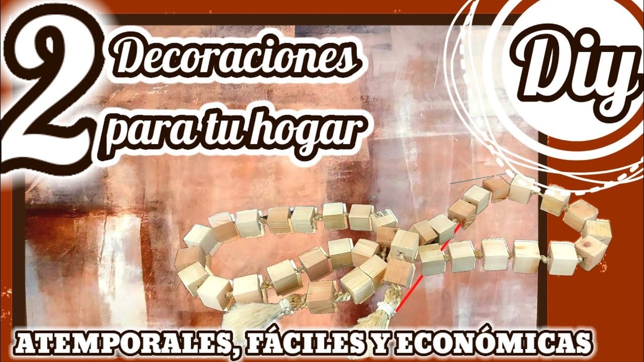 DIY: CUADRO DECORATIVO Y GUIRNALDA DE MADERA XL