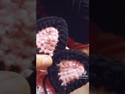 Gorro de gato tejido a mano