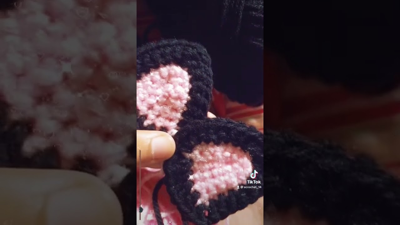 Gorro de gato tejido a mano