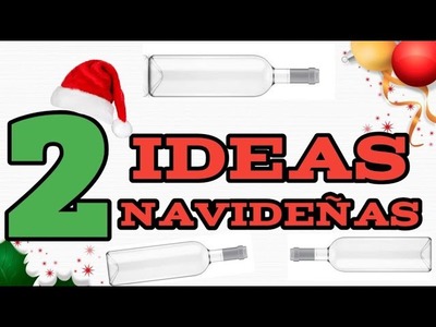 2 Ideas Navideñas Muy Fáciles Con Botellas de Vidrio. Manualidades Navideñas 2022.#natal