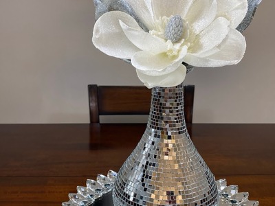 #373- COMO DECORAR UNA HERMOSA VASE CON ESPEJOS PEQUEÑOS,_ #manualidades@teremartinmanualidades