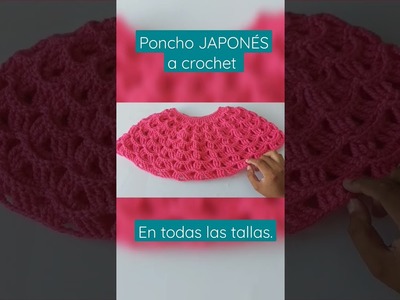 Aprende a tejer este poncho JAPONÉS. #amigurumi #ganchillo #crochet #viral #foryoupage #subscribe