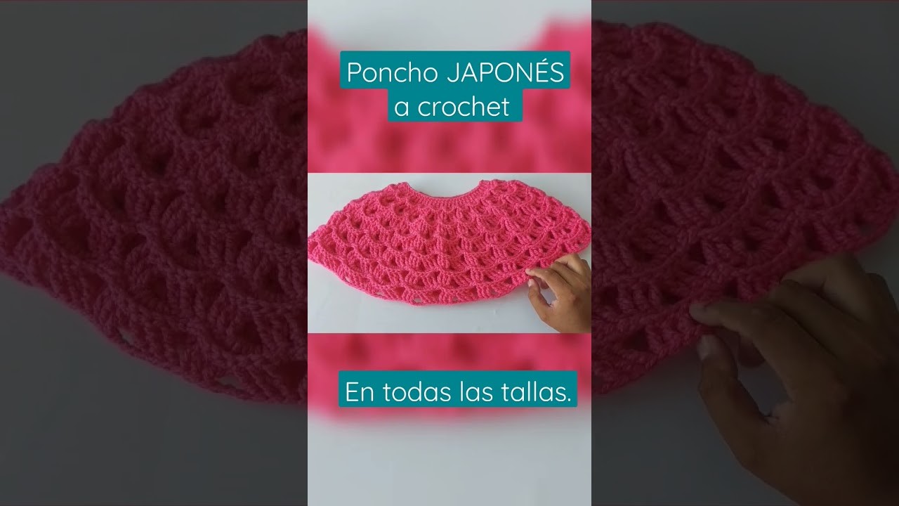 Aprende a tejer este poncho JAPONÉS. #amigurumi #ganchillo #crochet #viral #foryoupage #subscribe